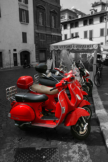 Italy Travel Photo: Red Vespas in Rome « Italy Travel