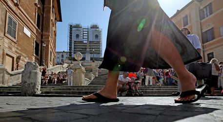 Piazza di Spagna pedestrianized in Rome