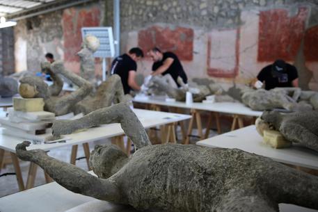 Pompei, restauro calchi vittime eruzione