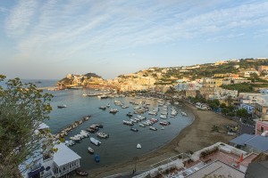 Aerial View of the Main Port of Ponza Italy