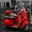Italy Travel Photo: Red Vespas in Rome
